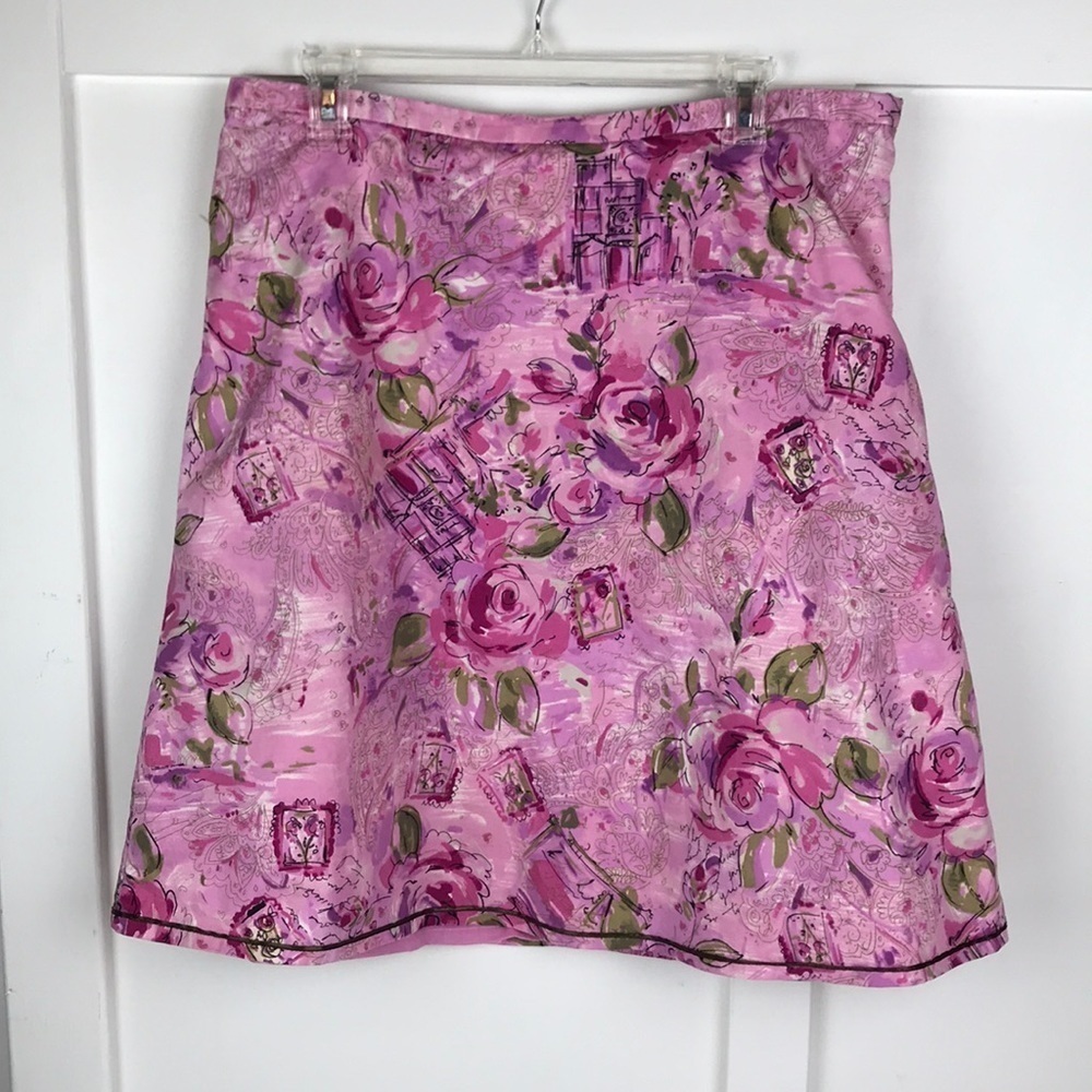 First Issue Liz Claiborne pink skirt A line 14